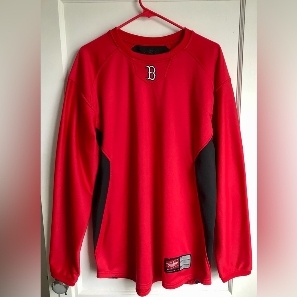 Rawlings Boston RedSox Two-Tone Warmup Jersey Mens Size Large